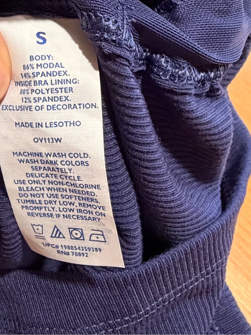 Outdoor Voices Navy Ribbed Racerback Tank - Picture 9 of 15